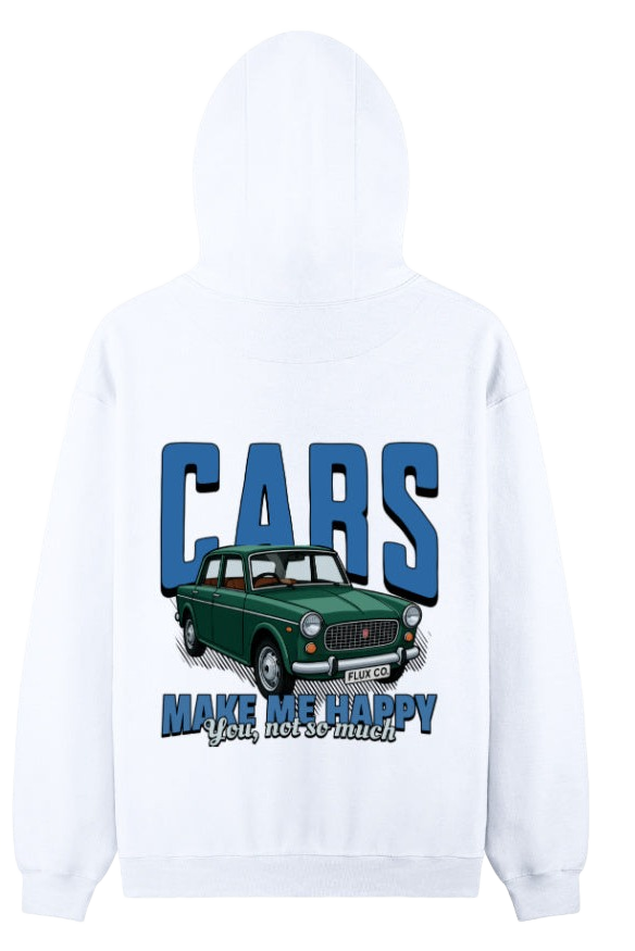 Cars Make Me Happy - Premiere Padmini Hoodie Edition.