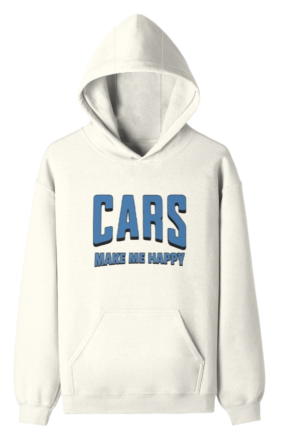 Cars Make Me Happy - Premiere Padmini Hoodie Edition.